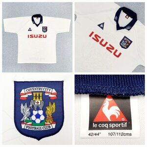 COVENTRY CITY 1997-1998 Men 42/44 Large Football Shirt Le Coq Sportif CCFC Isuzu